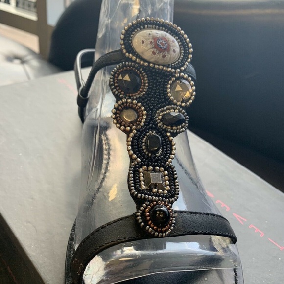 Women’s leather flat sandals - Picture 4 of 6